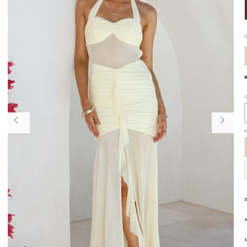 Billy J - Yellow Alani Maxi Dress